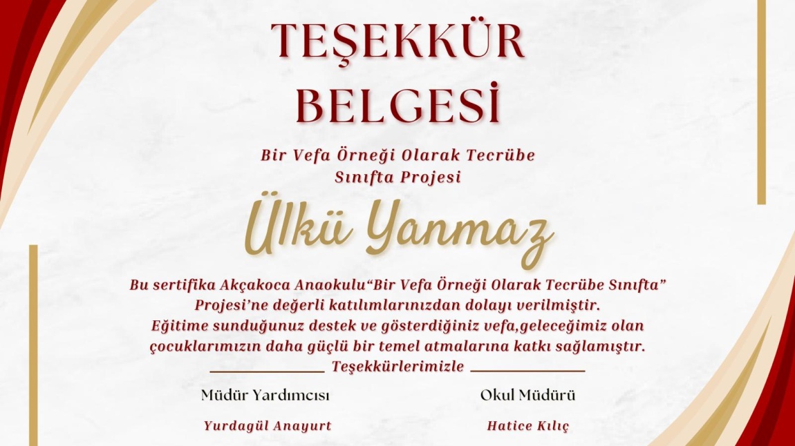 Bir Vefa Örneği Olarak Tecrübe Sınıfta Projesi